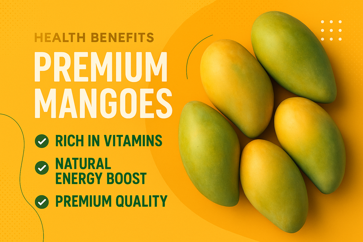 Promotional banner highlighting mango benefits